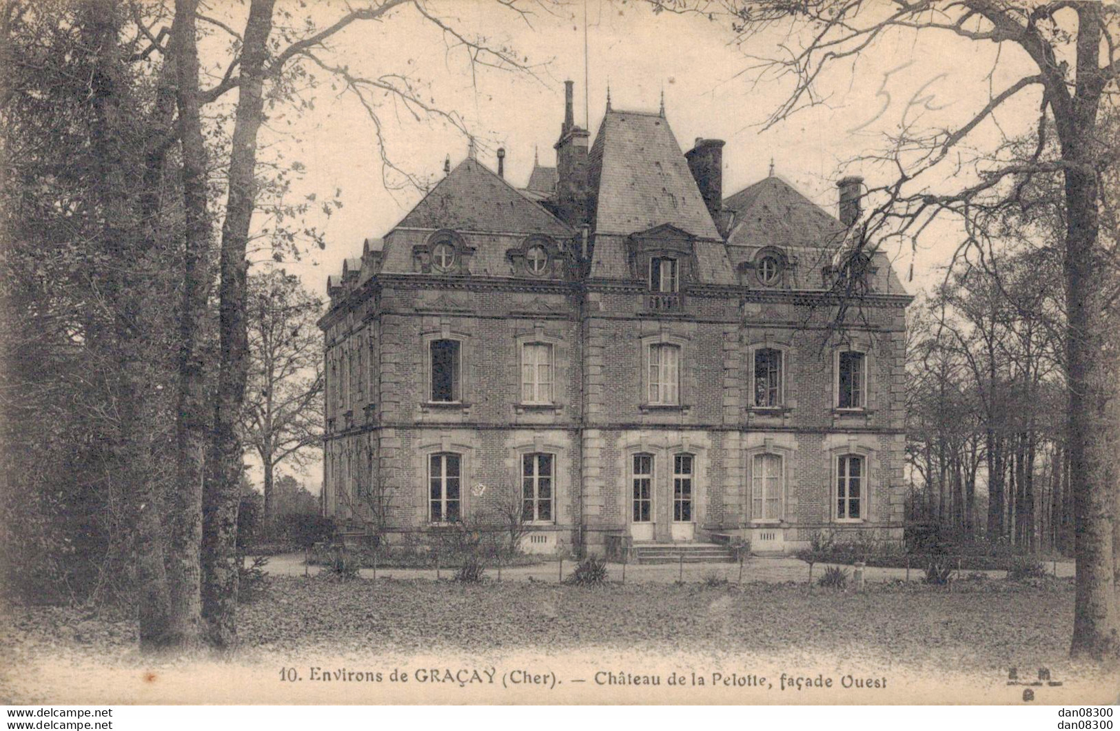 18 ENVIRONS DE GRACAY CHATEAU DE LA PELOTTE FACADE OUEST - Graçay