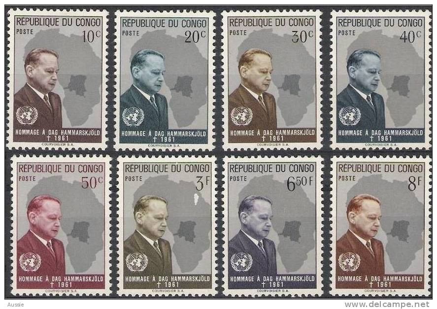 République Congo   1962 OCBn° 454-61 *** MNH Cote 10,00 Euro - Unused Stamps