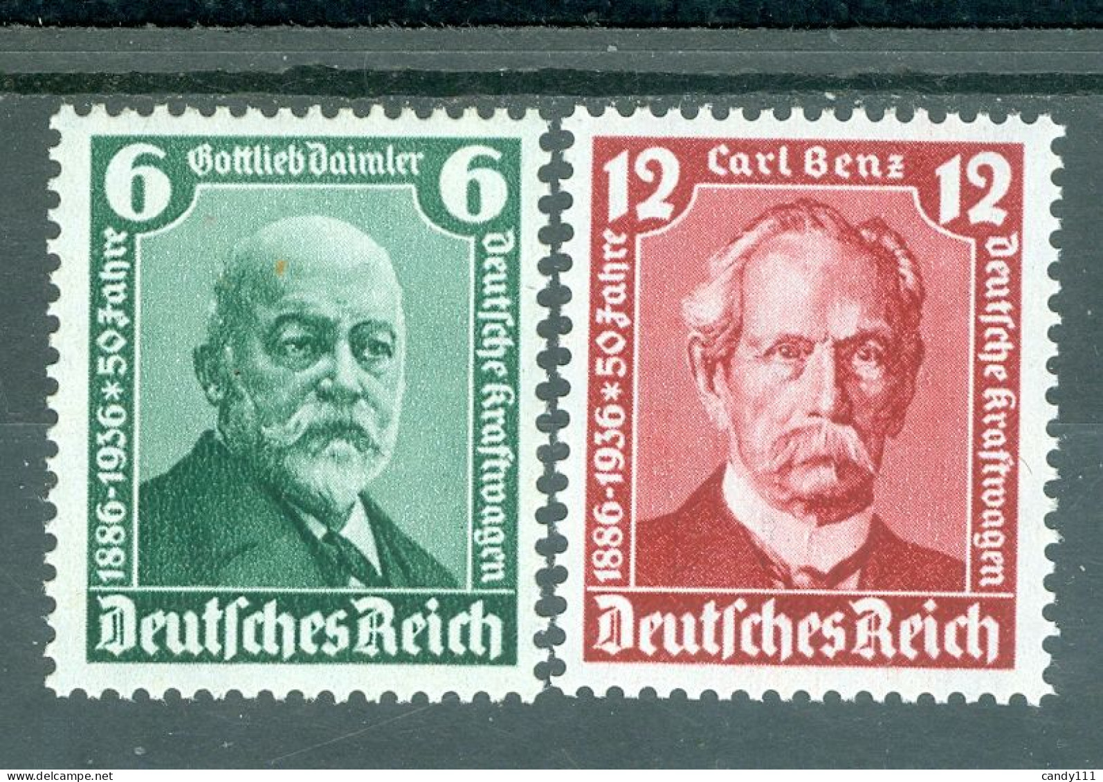 1938 Gottlieb Daimler,Carl Benz,Motorcycle And Motor Show,Germany/Reich,604,MNH - Otros (Tierra)