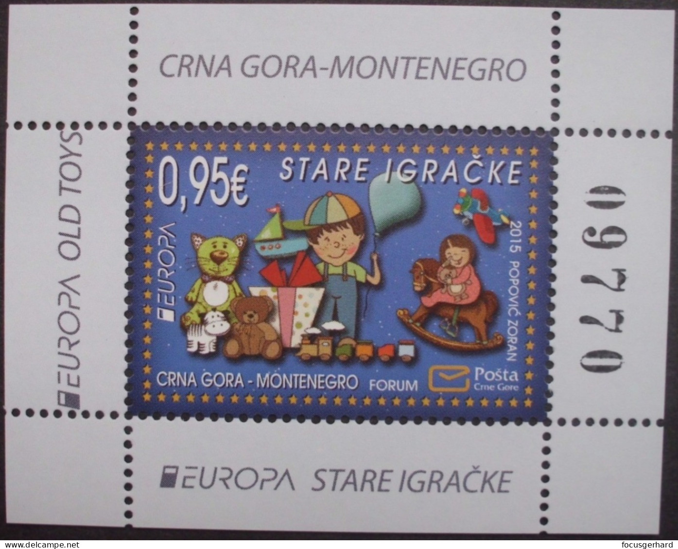 Montenegro      Historisches Spielzeug    Europa Cept   2015  ** - 2015