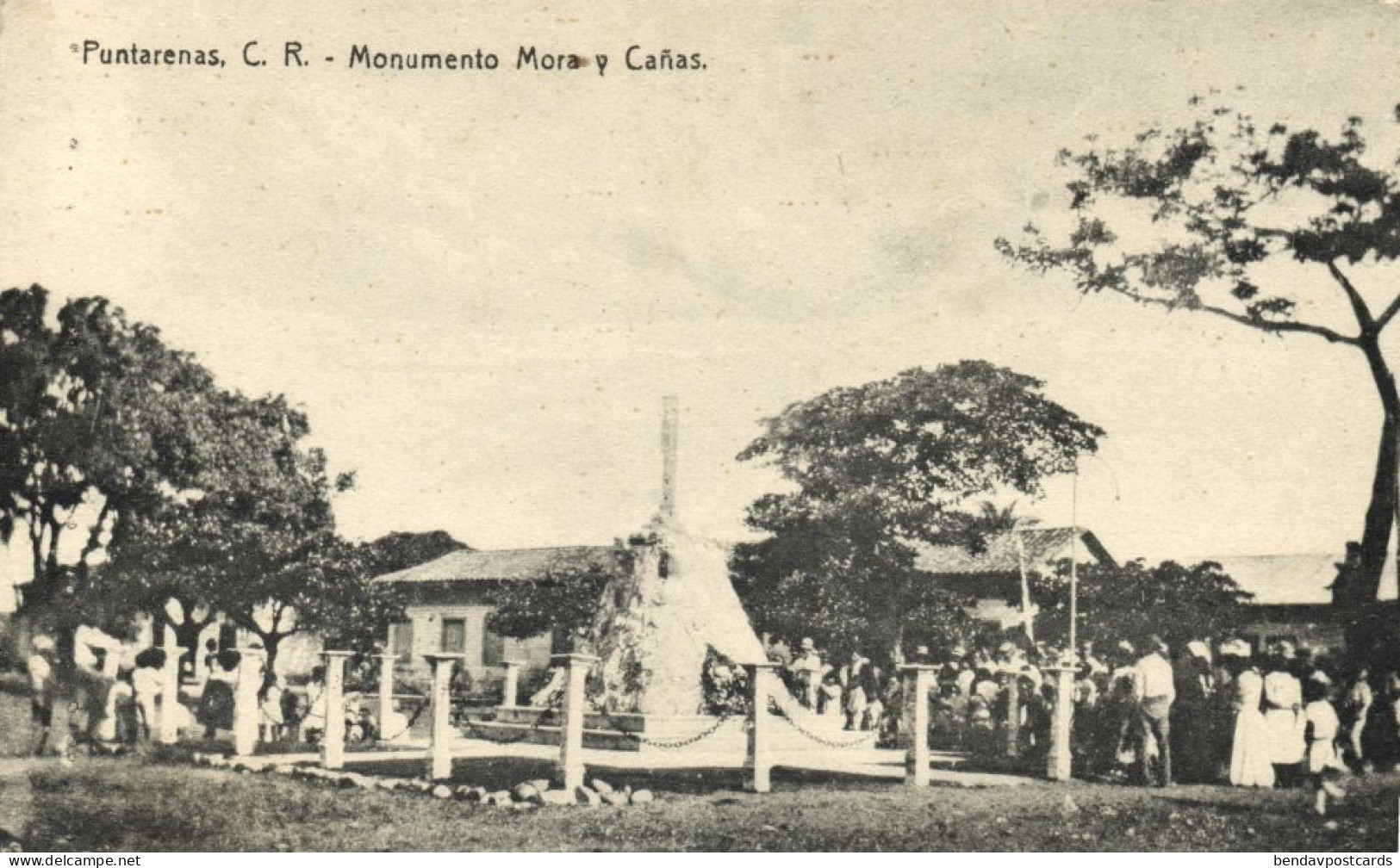 Costa Rica, C.A., PUNTARENAS, Monumento Mora Y Cañas (1910s) Postcard - Costa Rica