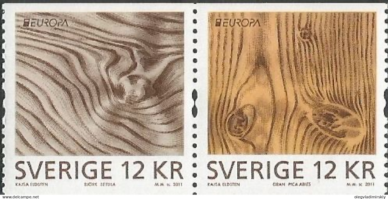 Sweden Schweden Suède 2012 Europa CEPT Forests Strip Of 2 Stamps MNH - Neufs