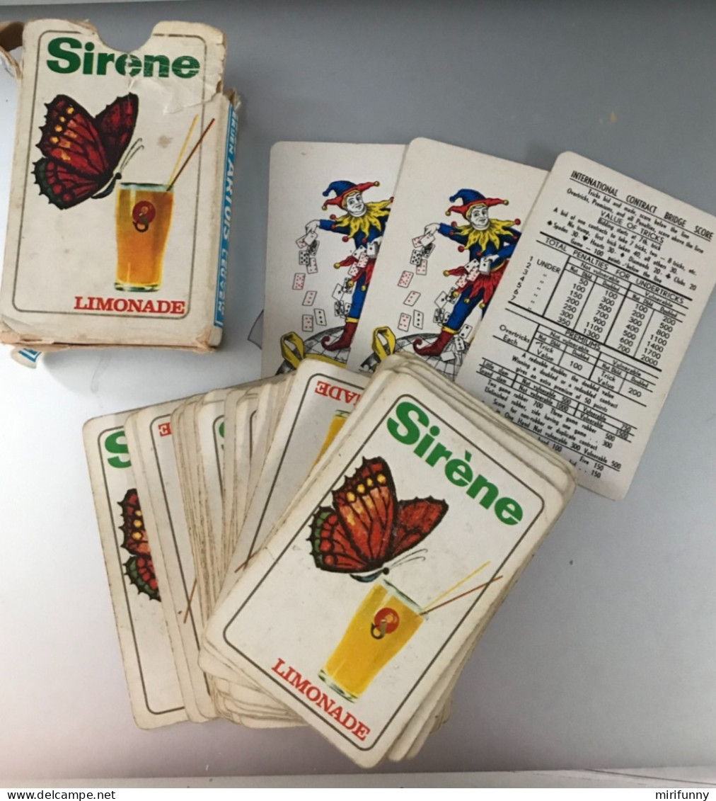 PLAYING CARDS/JEU DE CARTES/ANCIEN JEU LIMONADE SIRENE/BRASSERIES STELLA ARTOIS LEUVEN - 54 Cartes