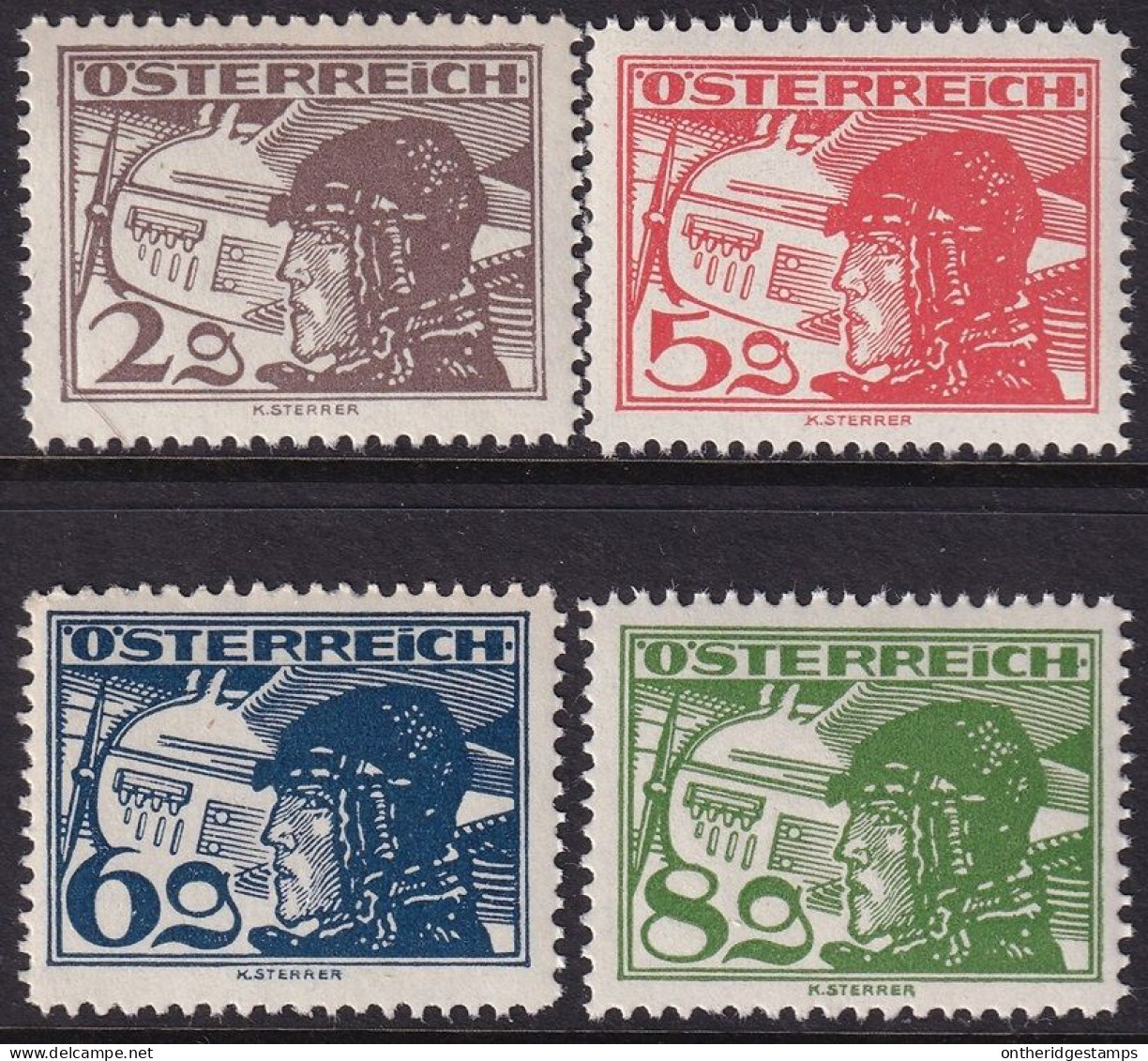 Austria 1925 Sc C12-5 Österreich Mi 468-71 Air Post Set Low Values MNH** - Ongebruikt