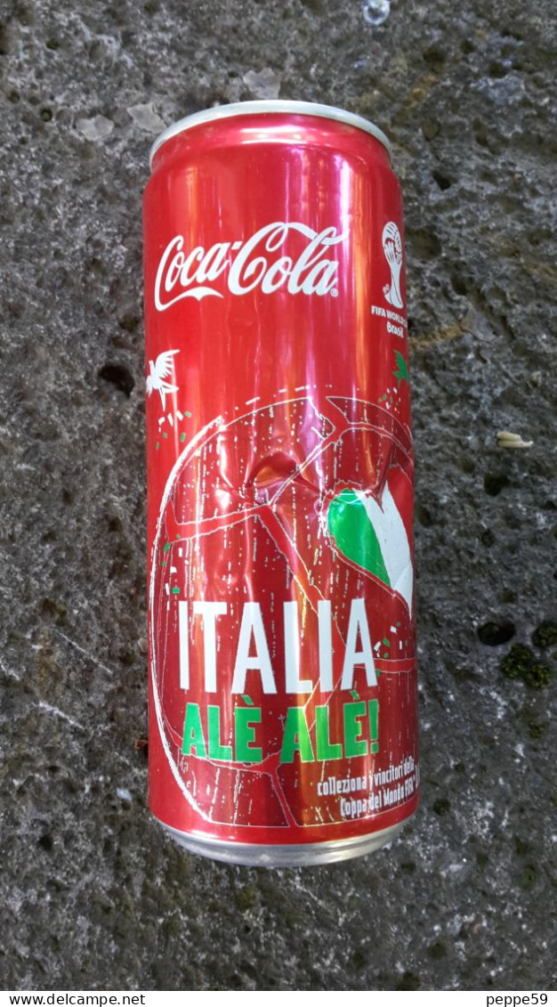 Lattina Italia - Coca Cola - 33 Cl. - Mondiali 2014 - Alè Alè - Vuota - Latas