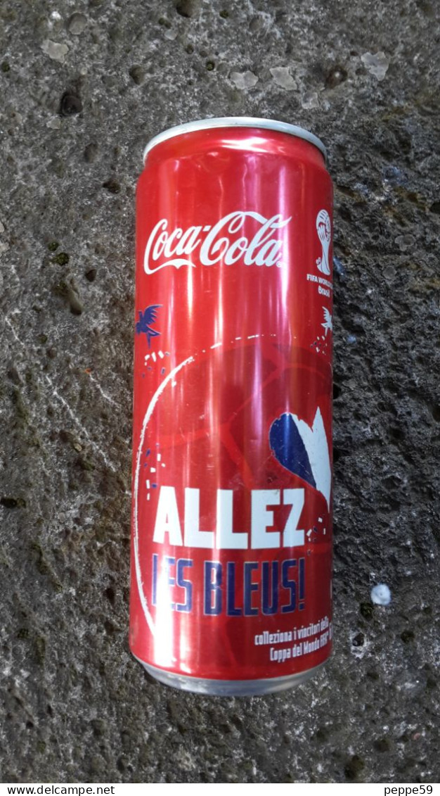 Lattina Italia - Coca Cola - 33 Cl. - Mondiali 2014 - Allez - Vuota - Blikken