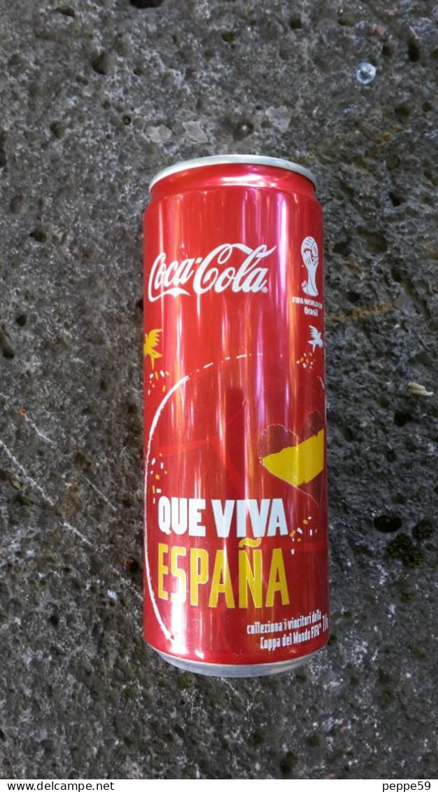 Lattina Italia - Coca Cola - 33 Cl. - Mondiali 2014 - Que Viva - Vuota - Blikken