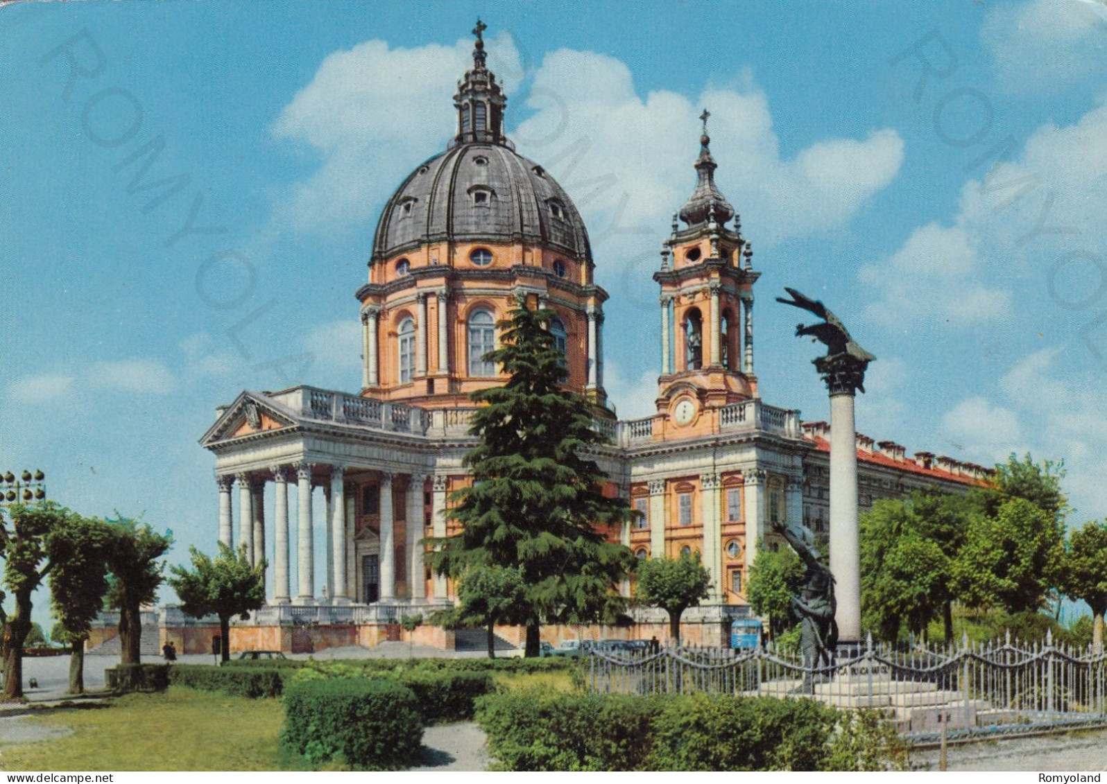 CARTOLINA  TORINO,PIEMONTE-BASILICA DI SUPERGA (m.672)-STORIA,MEMORIA,CULTURA,IMPERO ROMANO,BELLA ITALIA,NON VIAGGIATA - Churches