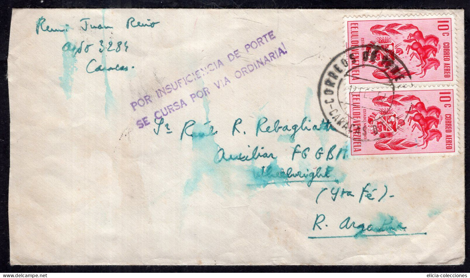 Venezuela - 1953 - Letter - Air Mail - Sent To Santa Fe Argentina - Caja 1 - Venezuela