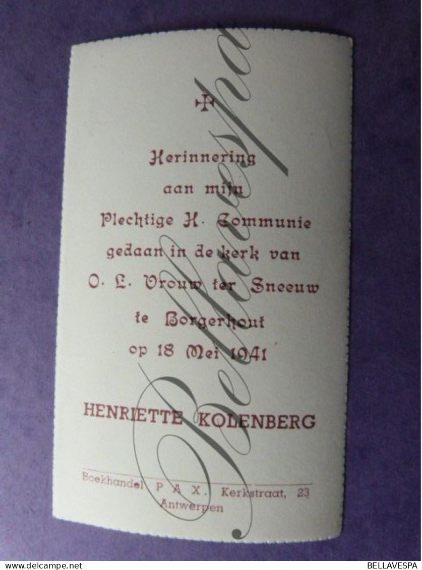 Henriette & Hermine KOLENBERG 1941& 1943 Borgerhout Pl 22010-Pl 2309 -Pl 2351 A.R. Italy - Communion