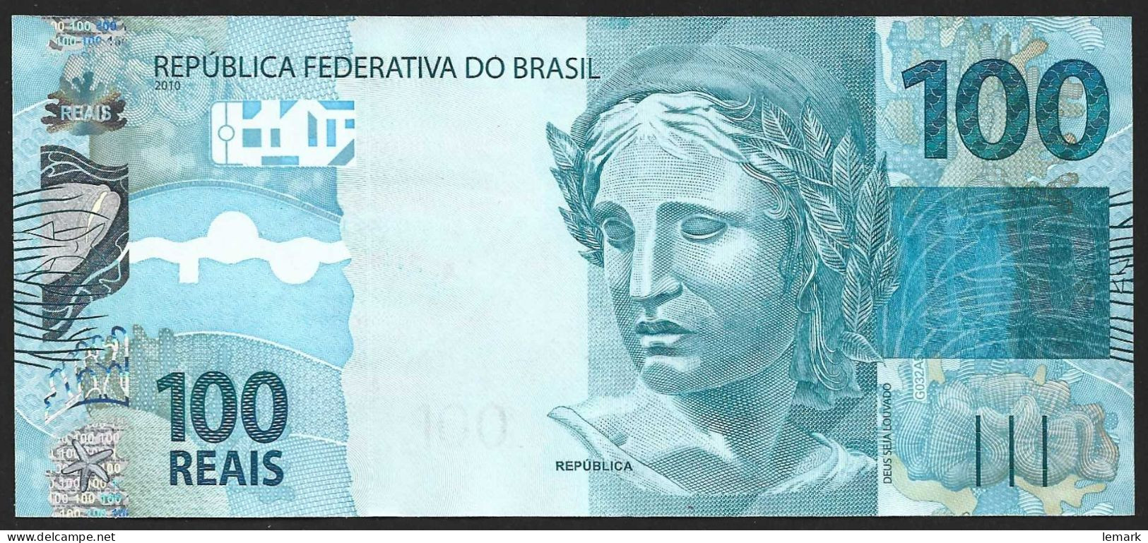 Brazil 100 Reais 2010 P257f UNC - Brésil