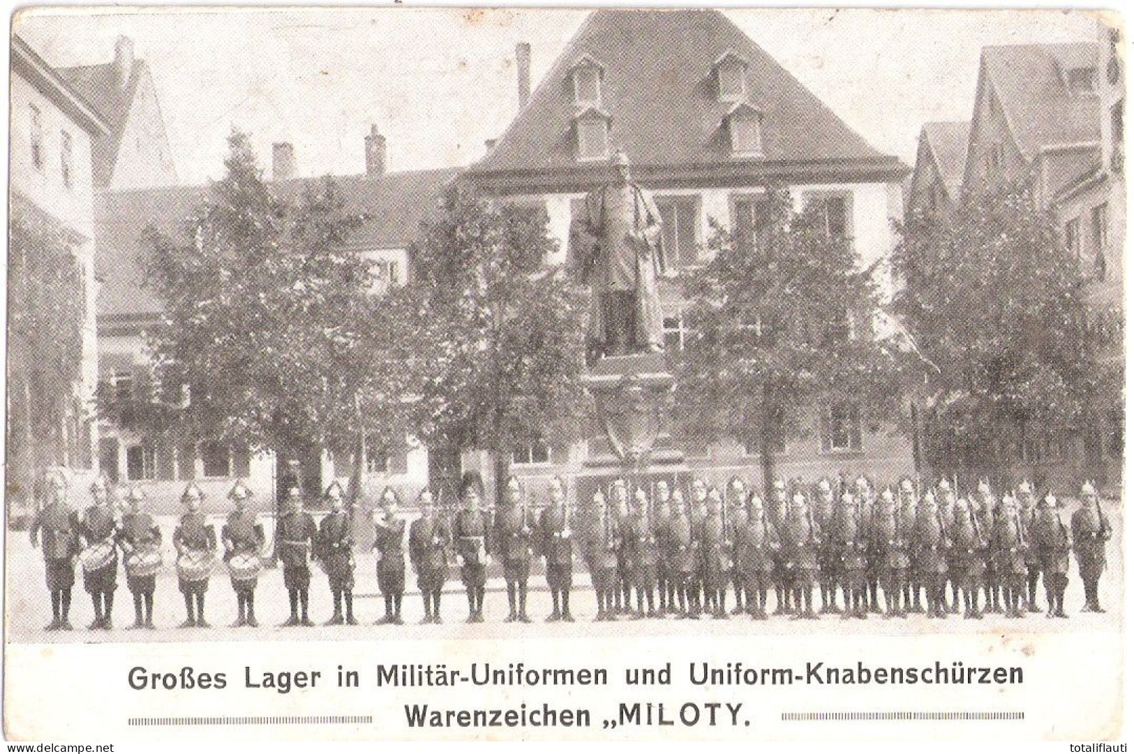 Ortsstempel LUDWIGSLUST Feldpost 18.4.1915 Abs Gefr Junge Zentral Pferde Depot 2 Lager Militär Uniformen MILOTY Belebt - Ludwigslust