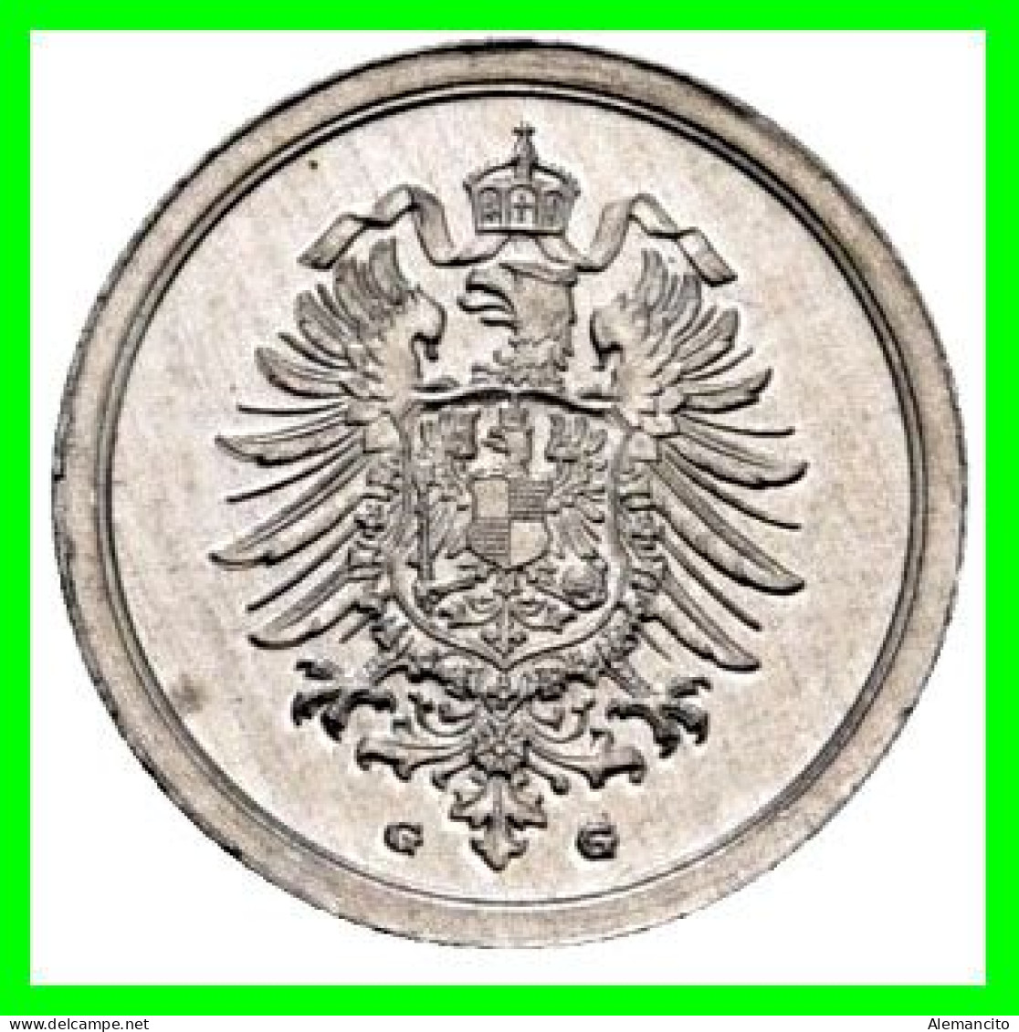 ALEMANIA  -  IMPERIO  -  DEUTSCHES REICH -AÑO 1917 SERIE COMPLETA DE 6 MONEDAS CECAS - A-G-J-D-E-F. - 1 Pfennig