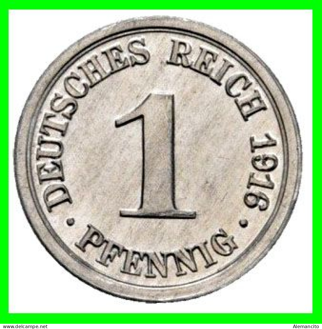 ALEMANIA  -  IMPERIO  -  DEUTSCHES REICH -AÑO 1917 SERIE COMPLETA DE 6 MONEDAS CECAS - A-G-J-D-E-F. - 1 Pfennig