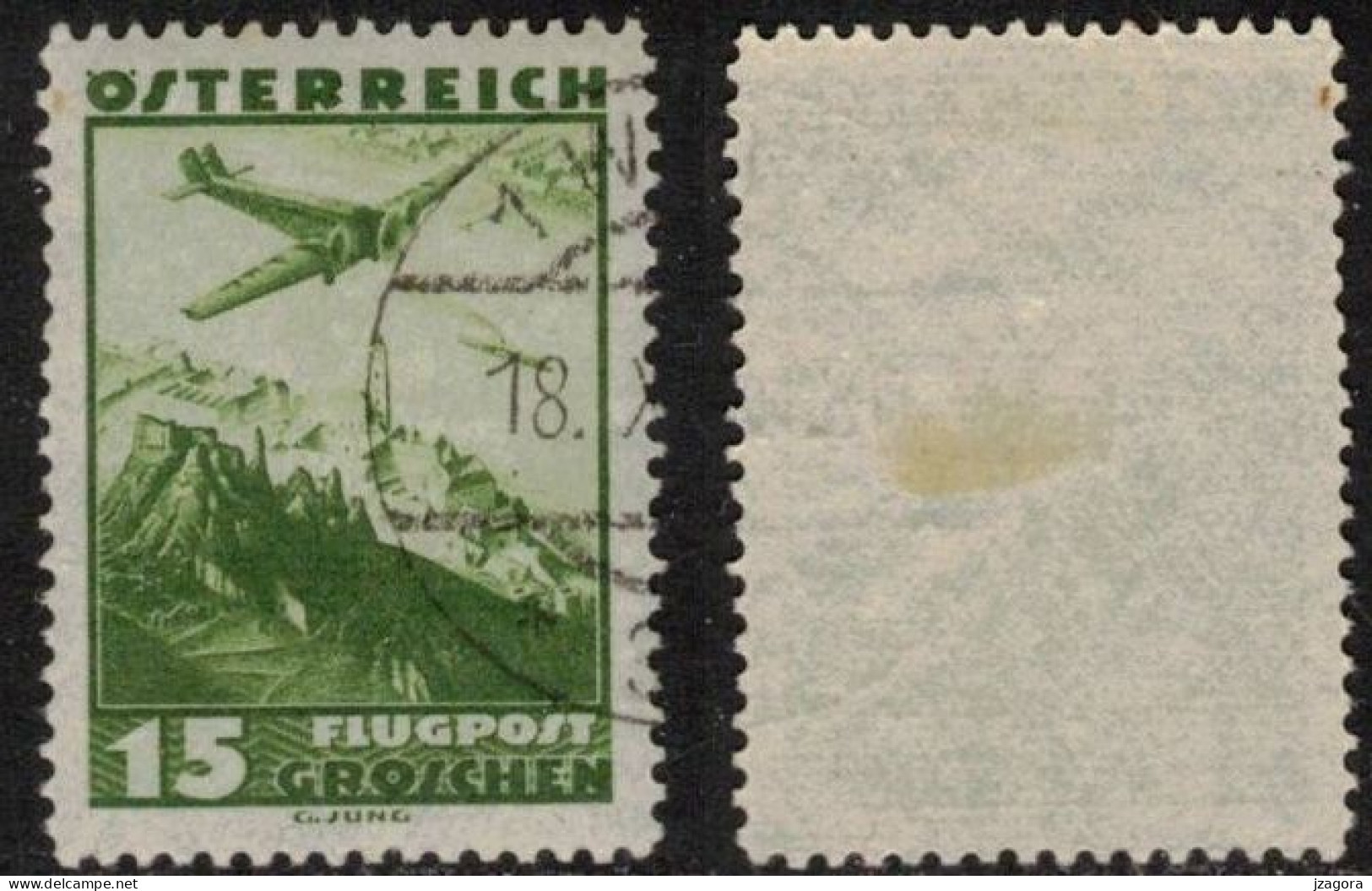 AUSTRIA ÖSTERREICH AUTRICHE 1935 Mi 600 Sc C34  FLUGPOST Air Mail Correo Aéreo Poste Aérienne - Gebruikt