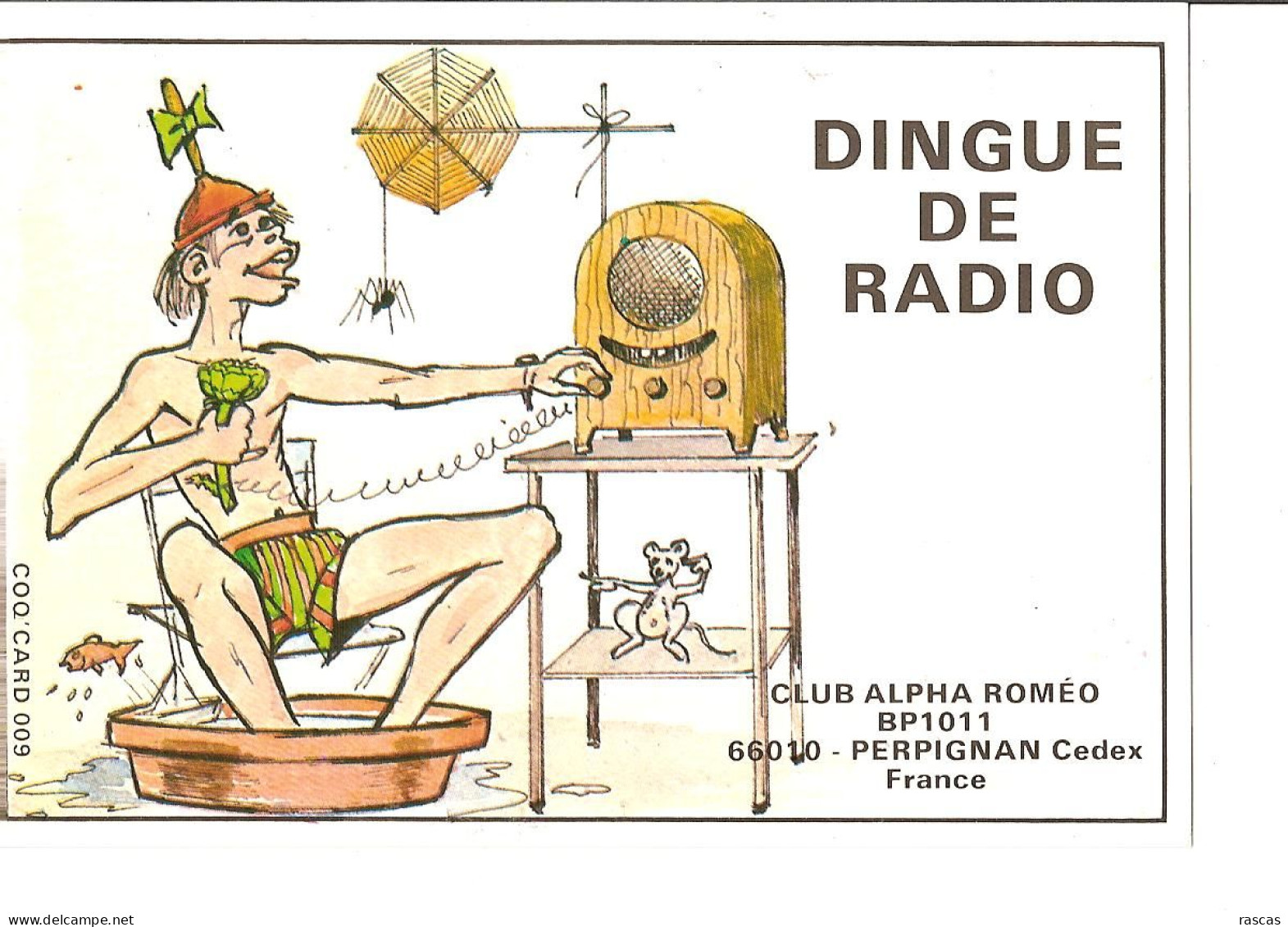 CARTE RADIO - CLUB ALPHA ROMEO - 66010 PERPIGNAN CEDEX - DINGUE DE RADIO - Radio