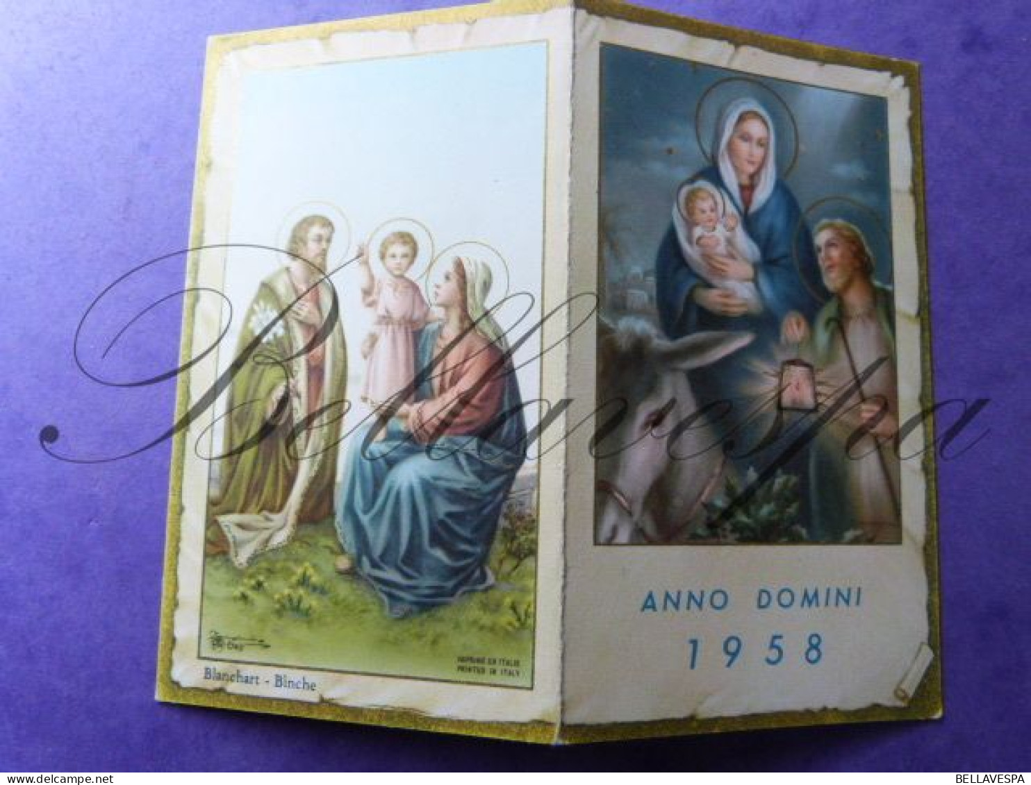 Anno Domino 1958 Blanchart Binche  A.R. Italy - Communion