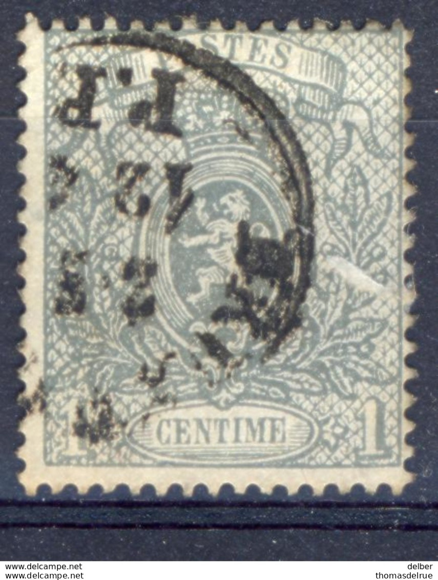 Px831:N°23A:Tanding: 15 : Drukwerkstempel: BRUXELLES P.P. - 1866-1867 Blasón