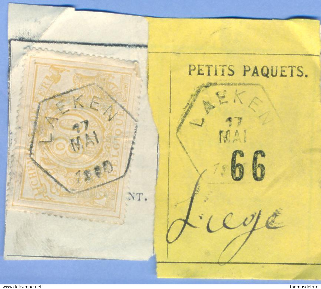 Be960: LAEKEN  : Type Bc   : EXPRESSE:  SP 12 Op Fragment Spoorwegdocument:   " étiquette " : - Dokumente & Fragmente