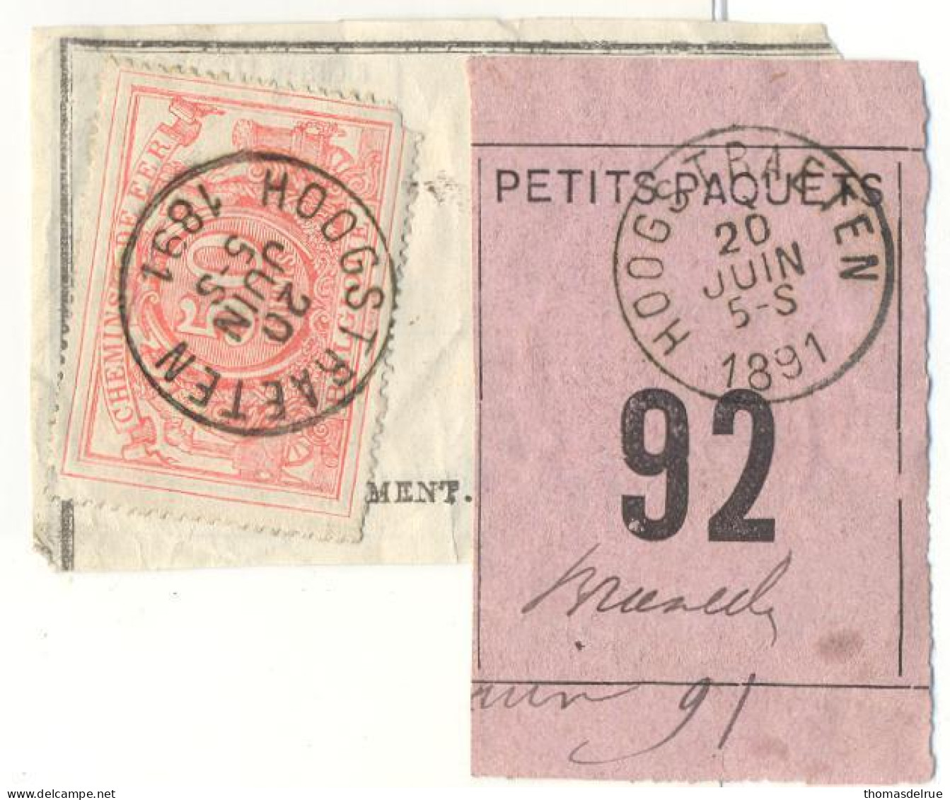 Be337: HOOGSTRAETEN : GRAND VITESSE = TARIF II: SP 11 Op Fragment Spoorwegdocument +  " étiquette " : E9: - Dokumente & Fragmente