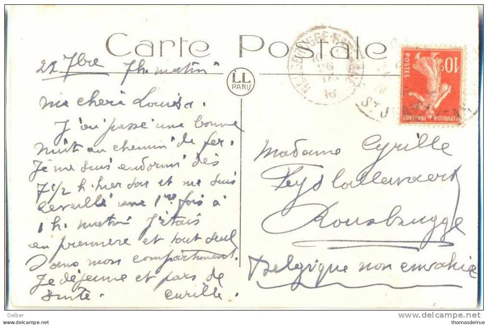 _G982: Carte Postale: 29 BORDEAUX: La Flêche Sr-Michael - AK: ROUSBRUGGE-HARINGHE 26 IX. 16 - Zona No Ocupada