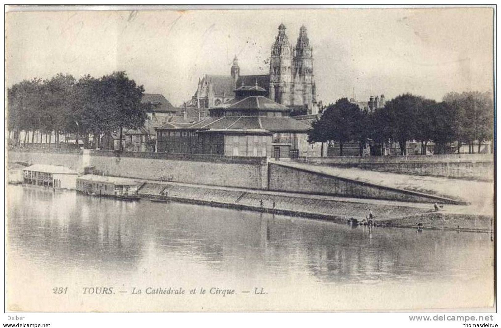 _G953: 231:TOURS..La Cathédrale Et Le Cirque..: 5+5c Sem.> Beveren A/Yser:AK: ROUSBRUGGE-HARINGHE 5 XII 1917 - Zone Non Occupée