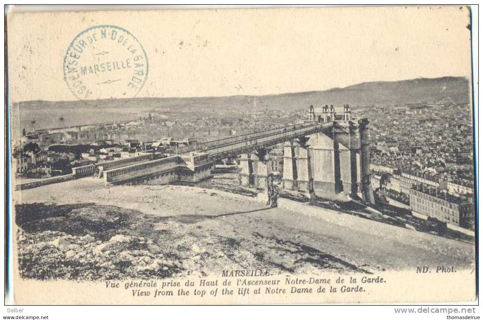 _G968: MARSEILLE Vue Générale...l'Ascendeur: 10c Sem.> Beveren Sur Yser - AK: ROUSBRUGGE-HARINGHE 7 XI.1917 - Zona No Ocupada