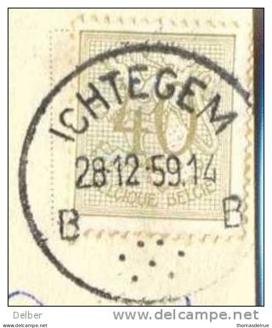 _G631: Fantasiekaart: N° 853: B_ ICHTEGEM _B > Gits - 1951-1975 Heraldic Lion