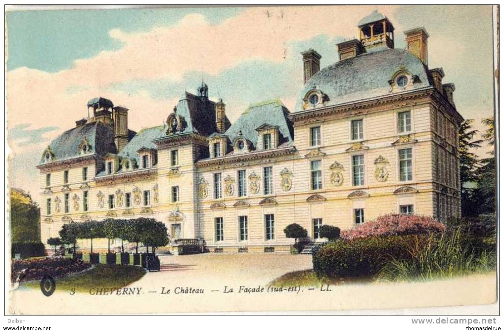 _G973:pk>Beveren S/Yser: Aankomst:ROUSBRUGGE-HARIN GHE  10 IV 1917  < 3: CHEVERNY - Le Château - La Façade Sud-est - Zona Non Occupata