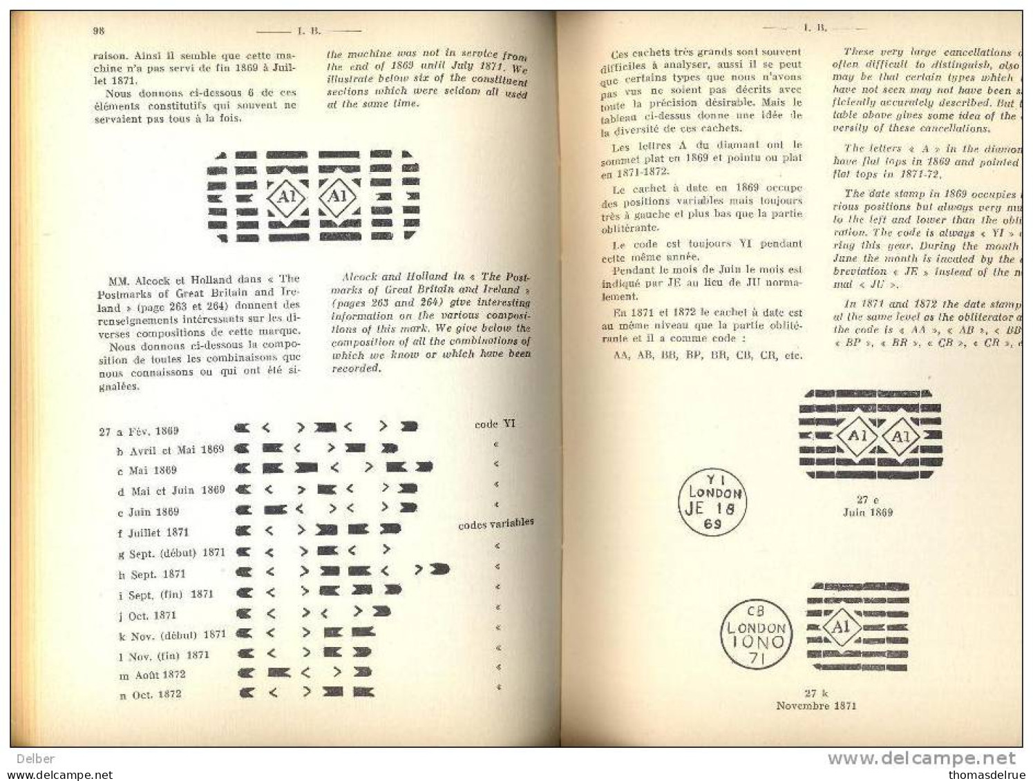 Bo984+bo985:Les Oblitérations De Londres LEON DUBUS  Vol.1 + Vol2 : - Oblitérés