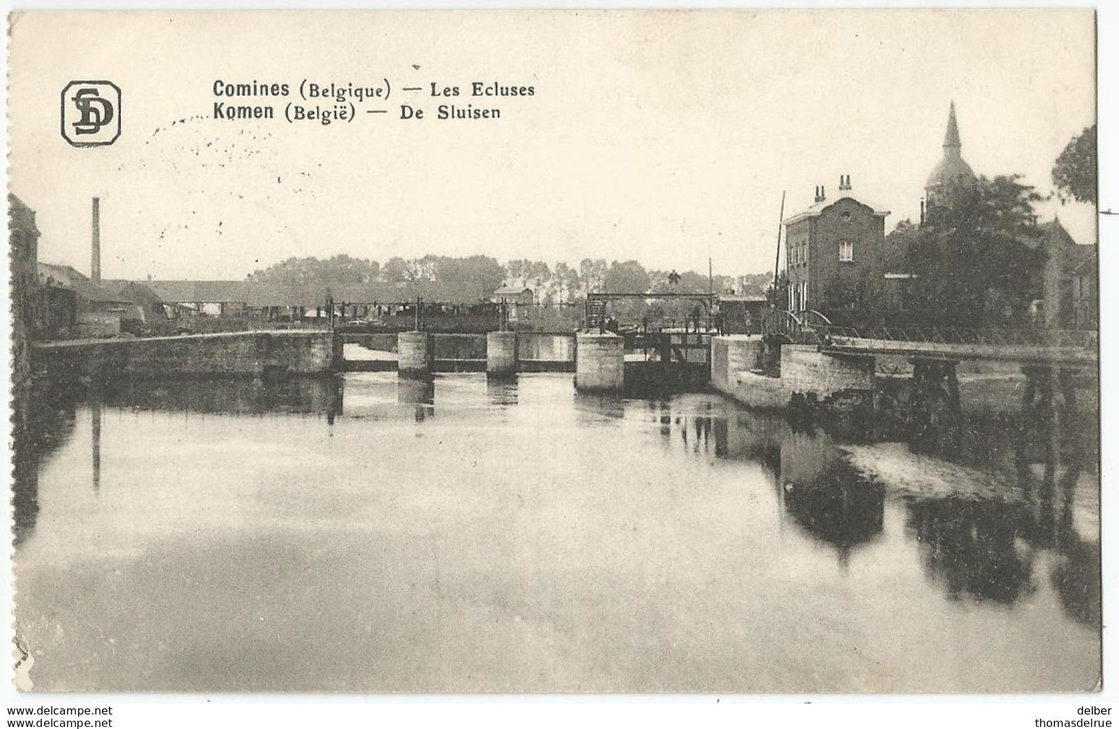 9Dp-412: COMINES(Belgique) Les Ecluses Komen (België) De Sluisen : K.D. Feldpostexped. Der 5 Erzatz.Div. 29.8.16.... - Comines-Warneton - Komen-Waasten