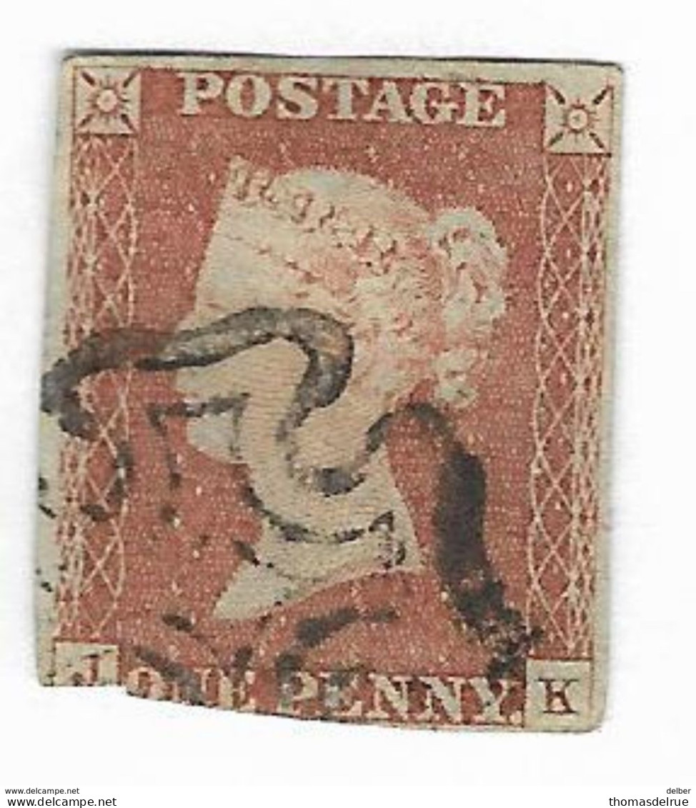 7QV-978: 1p Red: Plate 27 :  J  K - Used Stamps