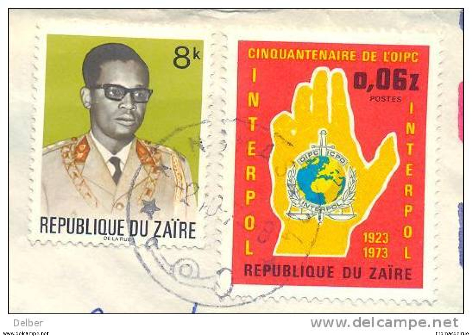 _A982:N°815:  KINSHASA  24  : Verstuurd > Brussel : -2.10.74 - Interpol - Politie...gemengde Frankering - Used Stamps