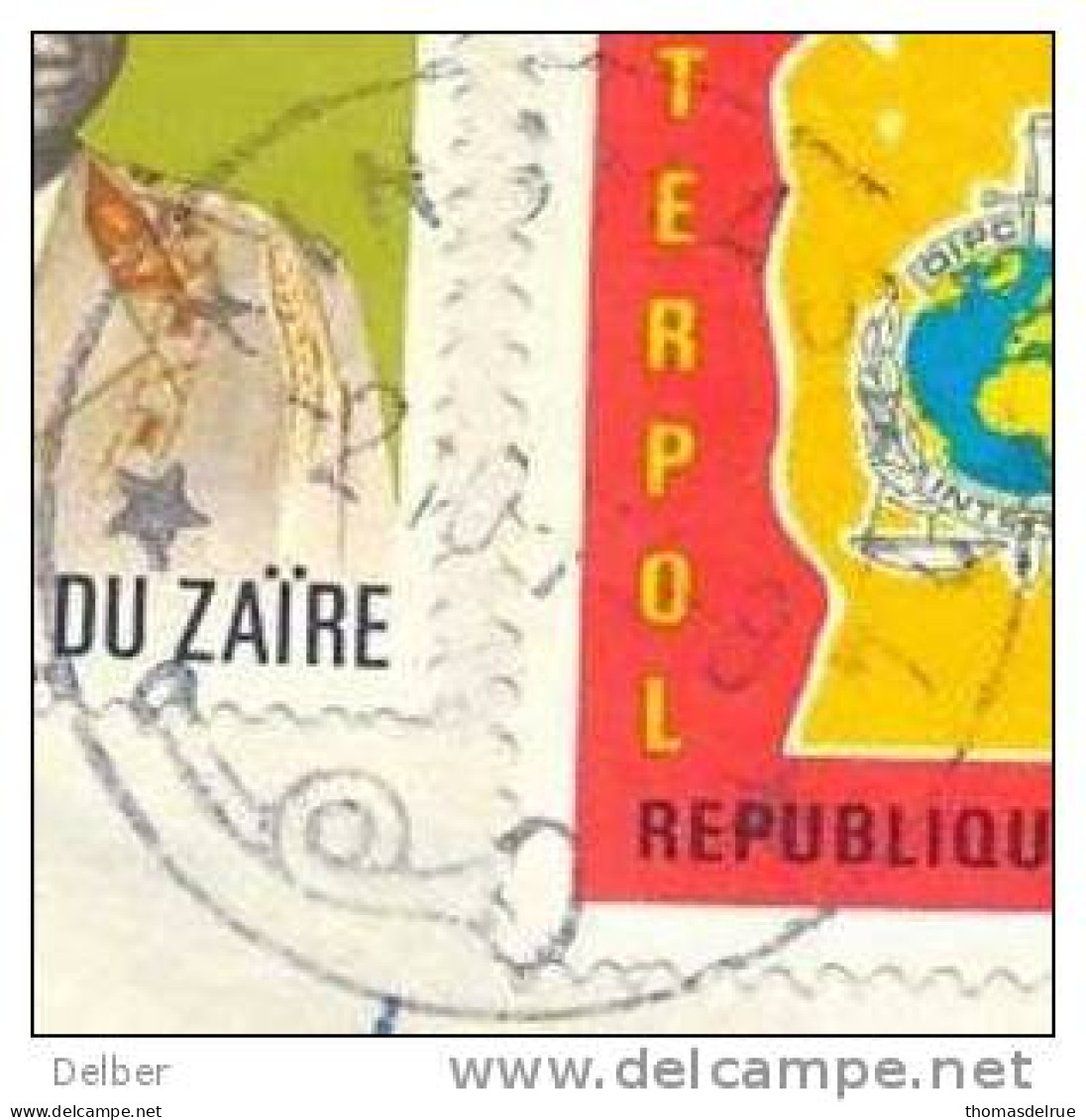 _A982:N°815:  KINSHASA  24  : Verstuurd > Brussel : -2.10.74 - Interpol - Politie...gemengde Frankering - Usati