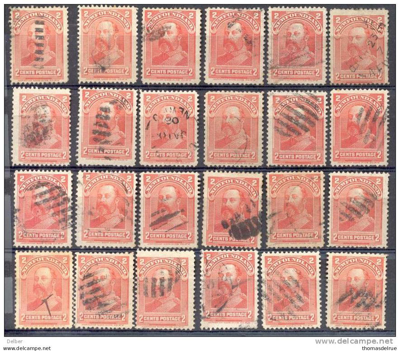 Sw247:varia: Lot 24 Stamps NEWFOUNDLAND..#81. Some With Faults : - 1908-1947