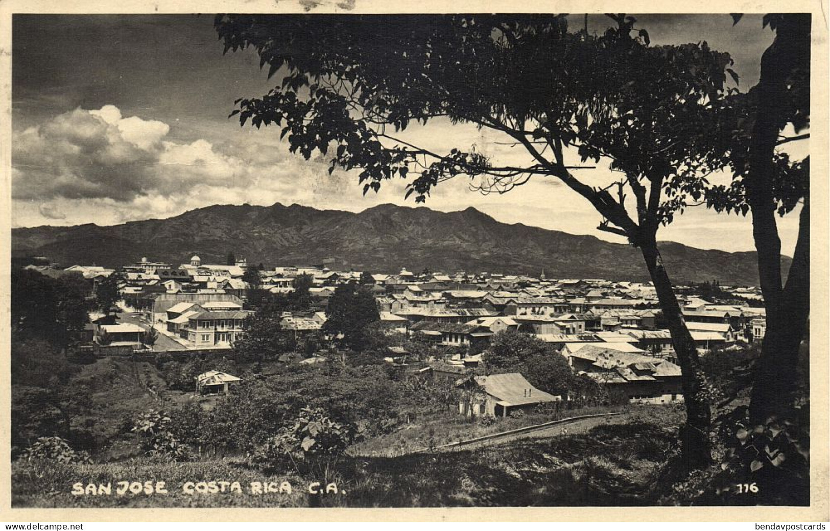 Costa Rica, C.A., SAN JOSÉ, Panorama (1938) RPPC Postcard - Costa Rica