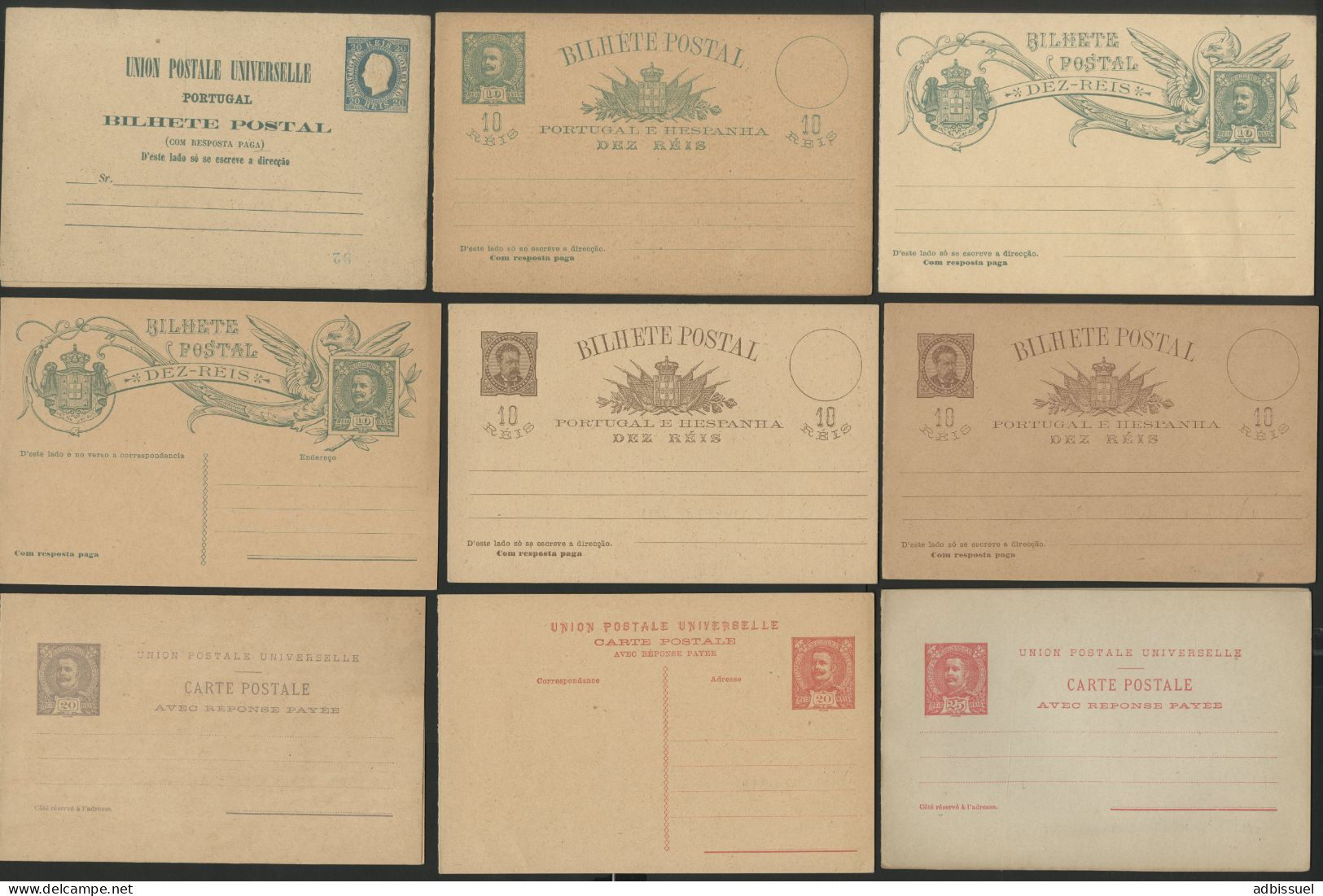 15 BLHETE POSTAL + 2 CARTA COM RESPONTA PAGA 15 Cartes + 2 Cartes-lettres Avec REPONSE PAYEE Voir Description - Postal Stationery