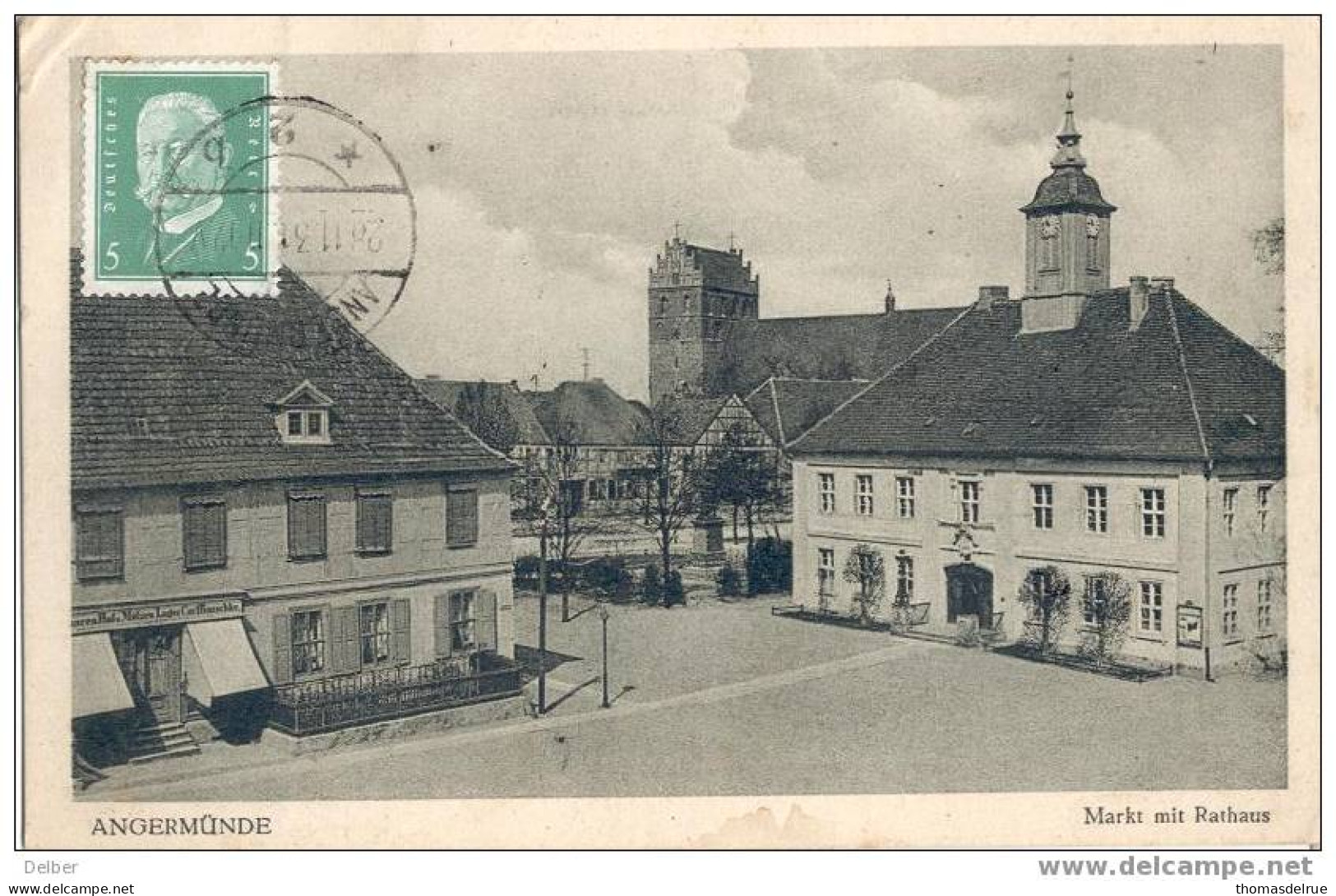 Nc55:ANGERMUNDE  Markt Mit Rathaus - Angermuende