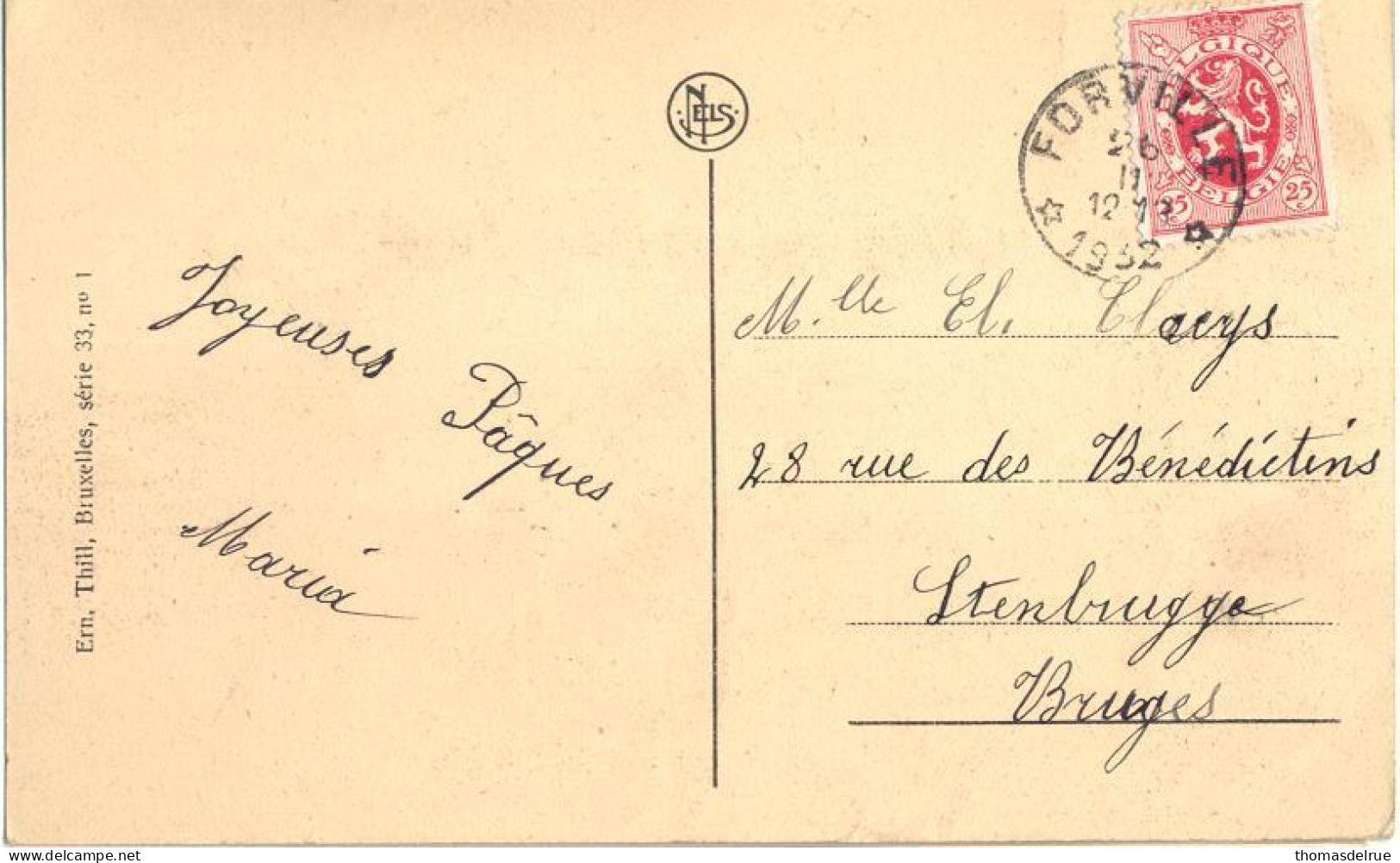 Wb203: 25ct: Sterstempel:* FORVILLE* - 1929-1937 Leone Araldico