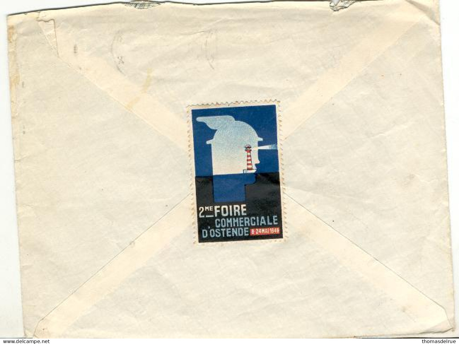 Ar29:N°765 > GB Met Vignet: 2me Foire Commerciale D'ostende - 1948 Export