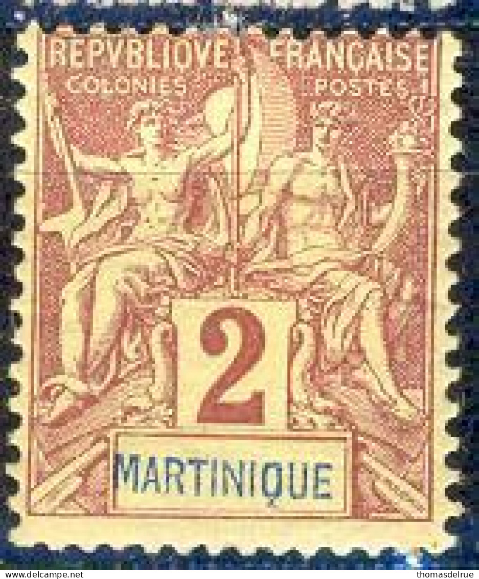 Fv599:MARTINIQUE: Y.&T.N°:32 :[*] ( Avec Restes Charnières) - Otros & Sin Clasificación