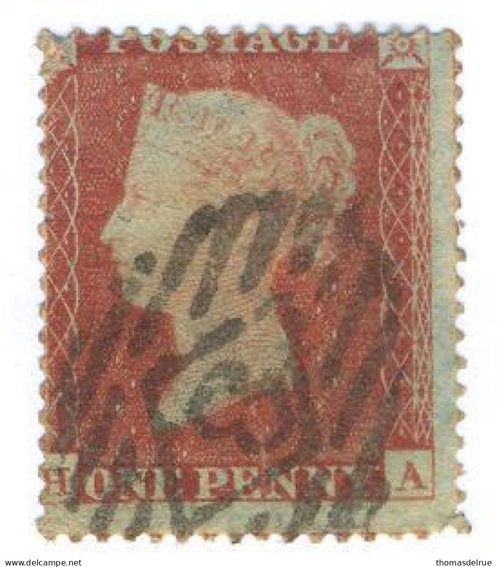 Qq12: Small Crown - Perforated:16 - 1 Penny : H__A - Oblitérés