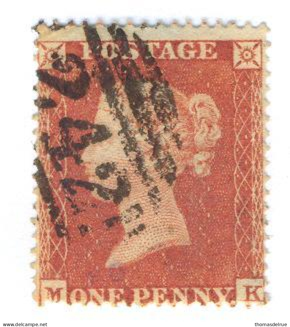 Qq1: Small Crown - Perforated:16 - 1 Penny : M__K - Used Stamps