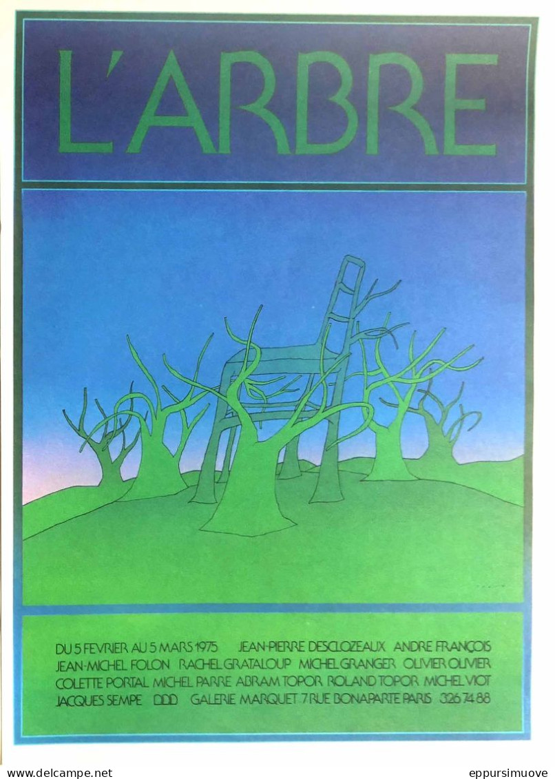 Poster FOLON  L'ARBRE - Zeitgenössische Kunst