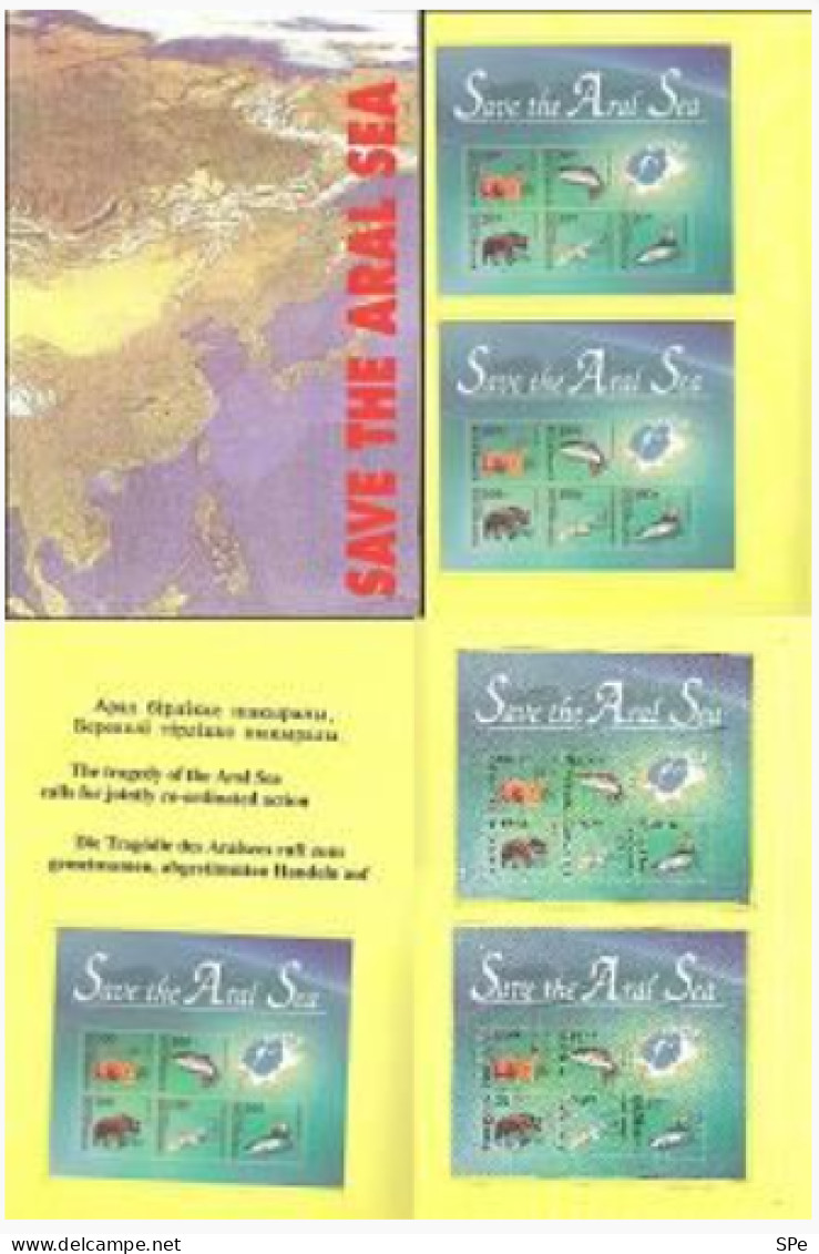 "Save The Aral Sea" 1996 Joint Issue Of 5 Middle Asia States:Kasahstan, Kyrgyzstan, Usbekistan, Tajikistan, Turkmenistan - Gezamelijke Uitgaven