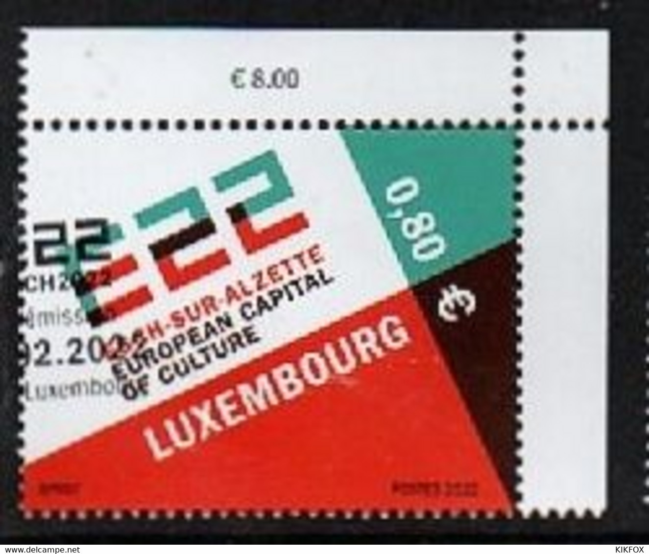 Luxembourg, Luxemburg  2022 MI 2290,  OBLITERE, GESTEMPELT  E22 - ESCH-SUR-ALZETTE EUROPEAN CAPITAL OF CULTURE ,ESST - Oblitérés