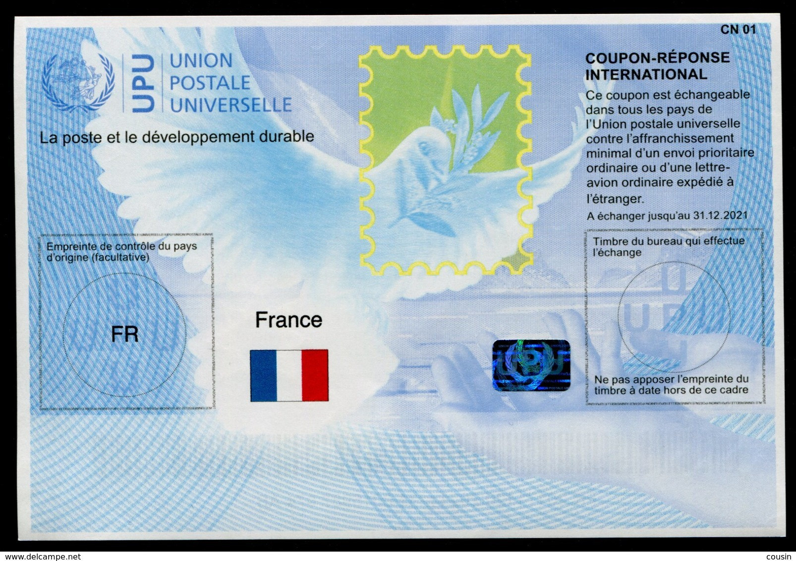 FRANCE  International Reply Coupon / Coupon Réponse International - Antwortscheine