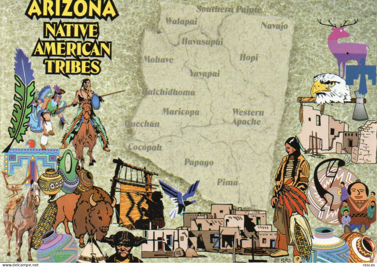 CPM - J - ETATS UNIS - USA - ARIZONA - NATIVE AMERICAN TRIBES - NAVAJO - WESTERN APACHE - HOPI - PAPAGO - MARICOPA - Autres & Non Classés