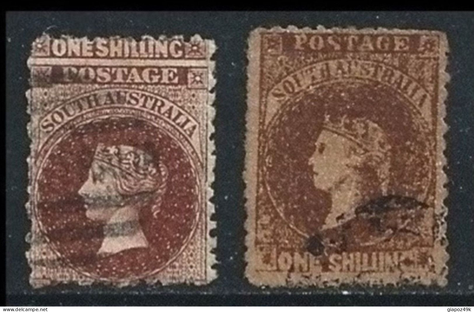 ● SOUTH AUSTRALIA 1867 /77 ֍ Regina Vittoria ֍ Varietà + Curiosità Imitazione ● Cat. ? € ● Lotto N. 1620 ● - Storia Postale