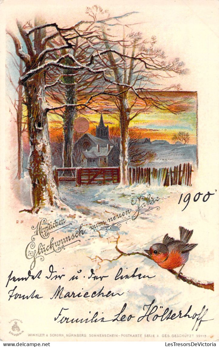 FANTAISIE - Bonne Année - Nouvel An - 1900 - Carte Postale Ancienne - Nouvel An